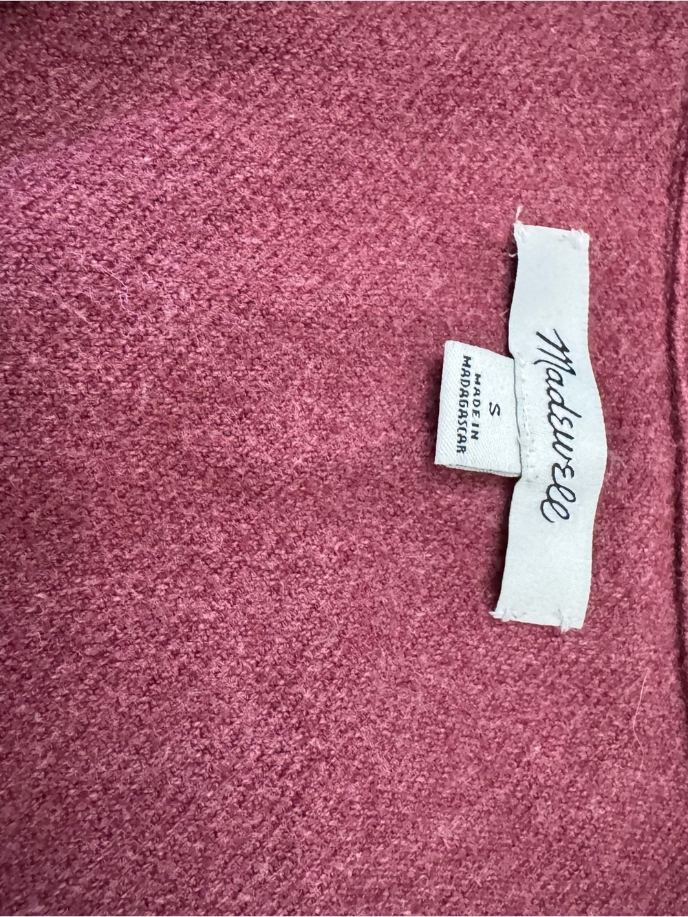 Madewell Burgundy Cotton Button-Down Shirt - Picture 5 of 7
